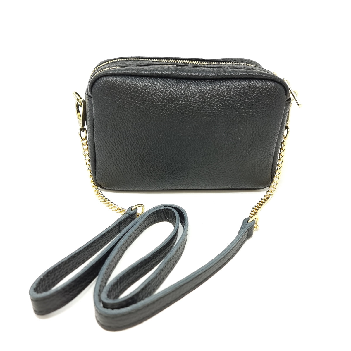 Leather Camera Bag in Black