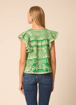 Load image into Gallery viewer, Orla Blouse in Floating Green Floral
