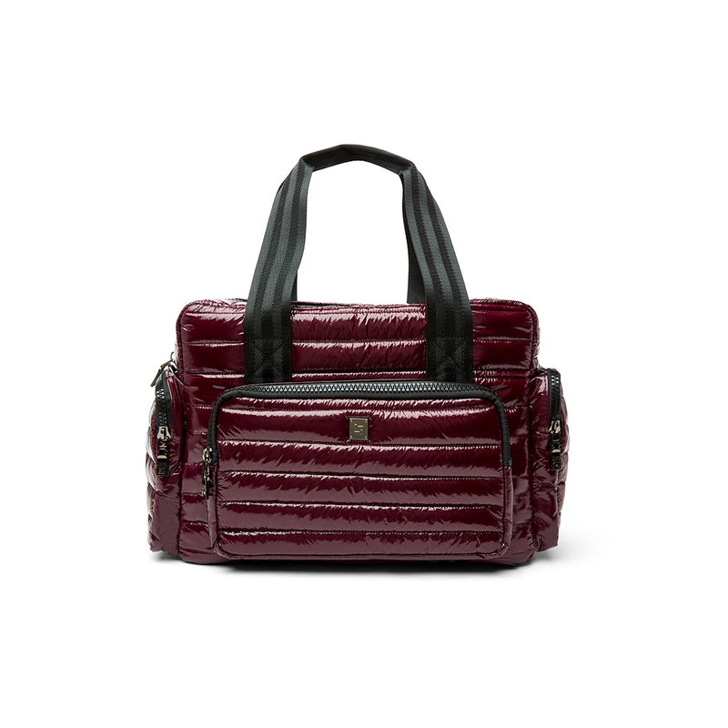 Voyager Travel Bag in Glossy Deep Burgundy