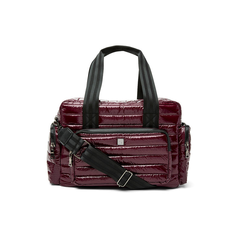Voyager Travel Bag in Glossy Deep Burgundy