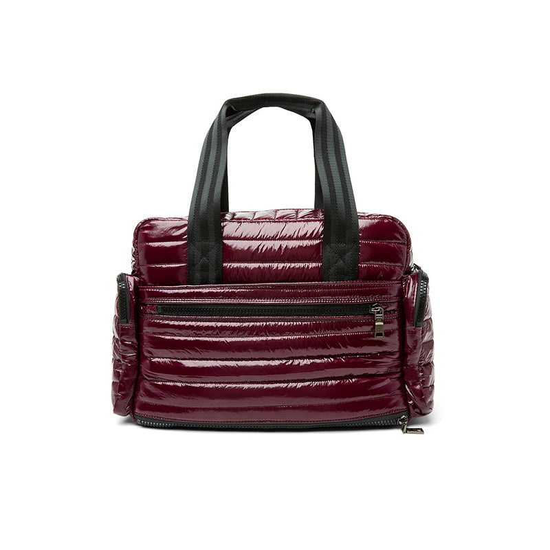 Voyager Travel Bag in Glossy Deep Burgundy