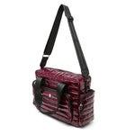 Load image into Gallery viewer, Voyager Travel Bag in Glossy Deep Burgundy
