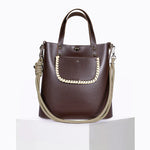 Load image into Gallery viewer, Grand Ame Calf Leather Bag in Choco Vanille
