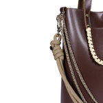 Load image into Gallery viewer, Grand Ame Calf Leather Bag in Choco Vanille
