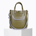 Load image into Gallery viewer, Grand Ame Calf Leather Bag in Kaki Air

