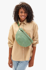 Load image into Gallery viewer, Grande Fanny in Fern &amp; Mist Woven Checker
