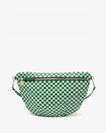 Load image into Gallery viewer, Grande Fanny in Fern &amp; Mist Woven Checker
