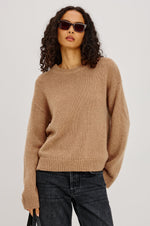 Load image into Gallery viewer, Helly Sweater in Heather Camel
