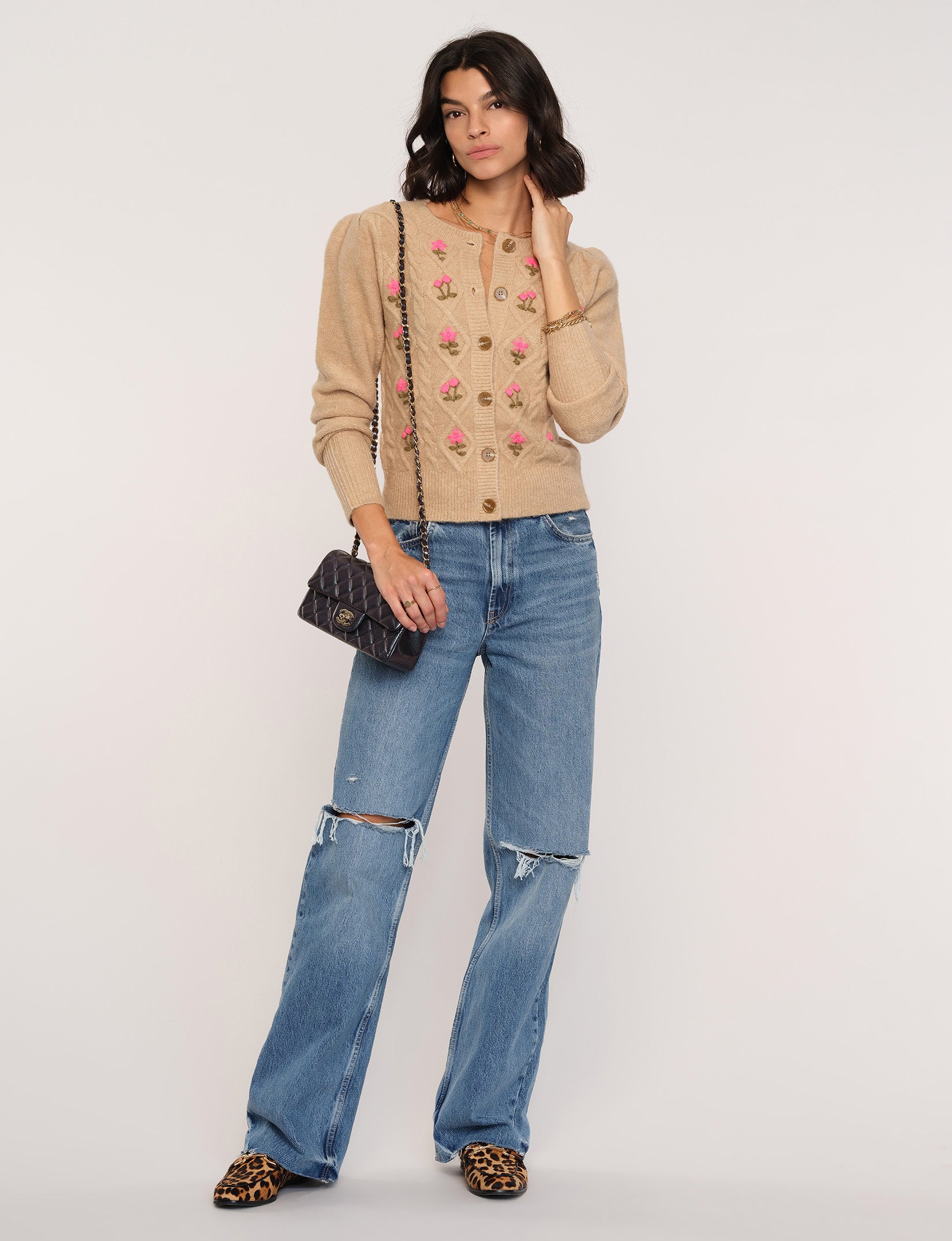 Lopez Cardigan in Wheat