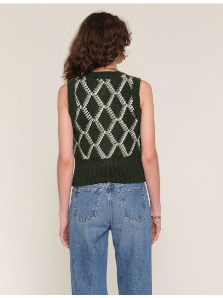 Mina Vest in Olive