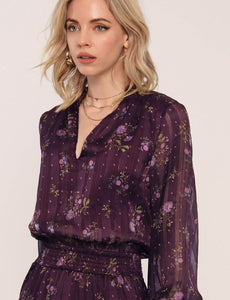 Leyla Dress in Aubergine