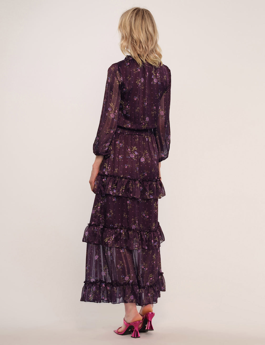 Leyla Dress in Aubergine