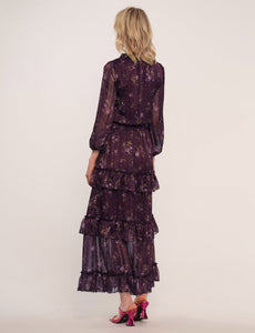 Leyla Dress in Aubergine