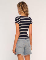 Load image into Gallery viewer, Shea Top in Navy
