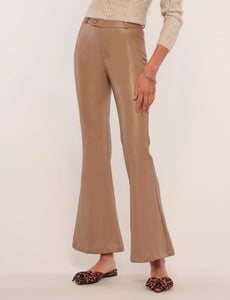 Suzette Faux Leather Pant in Camel