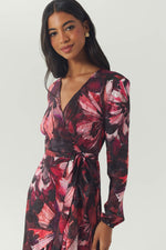 Load image into Gallery viewer, Ann Dress in Red Watercolor Floral
