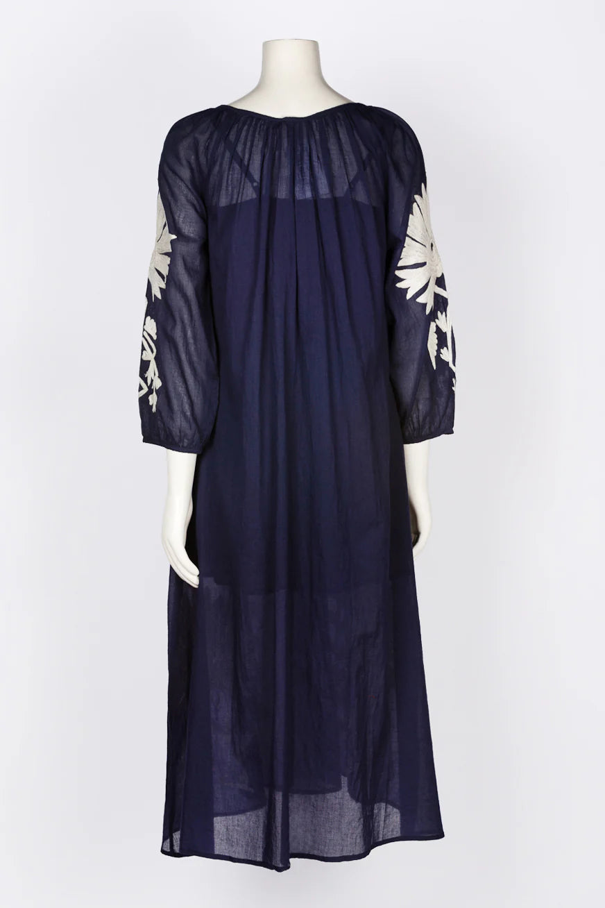 Elana Tassel Dress/Cover-up in Navy