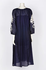 Load image into Gallery viewer, Elana Tassel Dress/Cover-up in Navy
