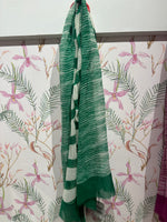 Load image into Gallery viewer, Striped Wool Scarf in Green
