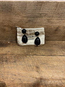 Cuba Clip Earrings in Black