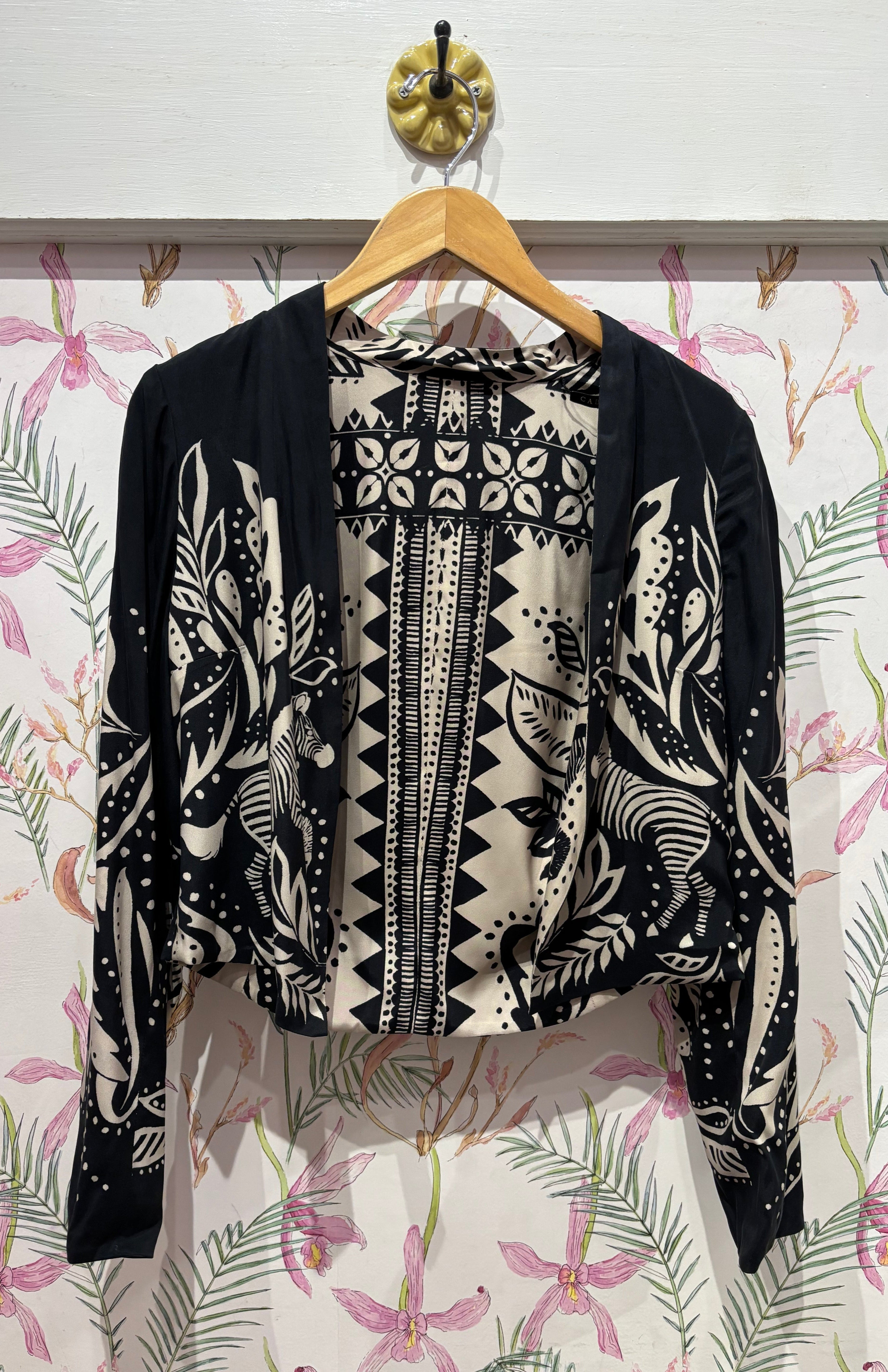 Ezra Reversible Blazer in Zebra Fern