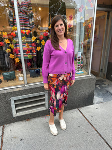 Cashmere Cardigan in Violet