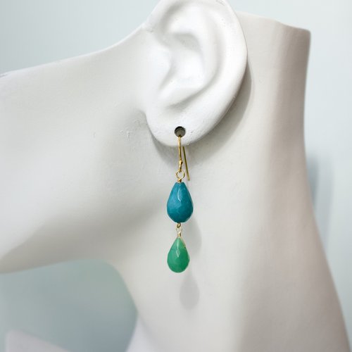 Candy Crush Teardrops Earrings in Sea