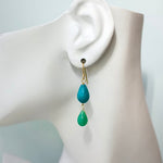 Load image into Gallery viewer, Candy Crush Teardrops Earrings in Sea
