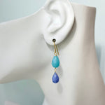 Load image into Gallery viewer, Candy Crush Teardrops Earrings in Blue
