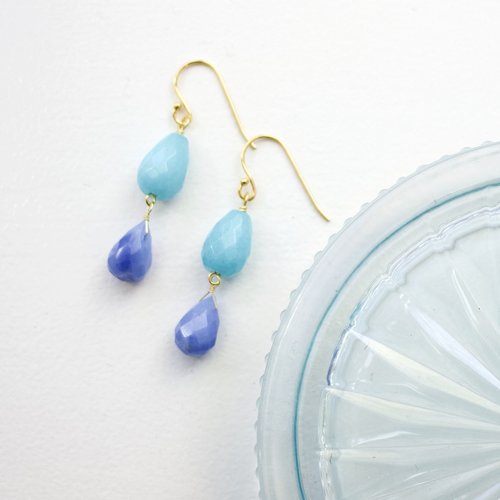 Candy Crush Teardrops Earrings in Blue