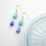 Load image into Gallery viewer, Candy Crush Teardrops Earrings in Blue
