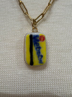 Load image into Gallery viewer, Metrocard Charm on Gold Paperclip Chain
