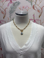 Load image into Gallery viewer, Ride or Die Charm on Gold Trombone Chain w/ Attached Carabiner
