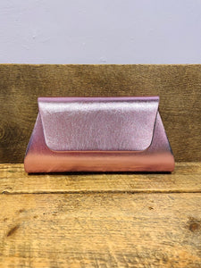 Fold Over Clutch in Pink