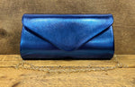 Load image into Gallery viewer, Envelope Clutch in Cobalt Blue
