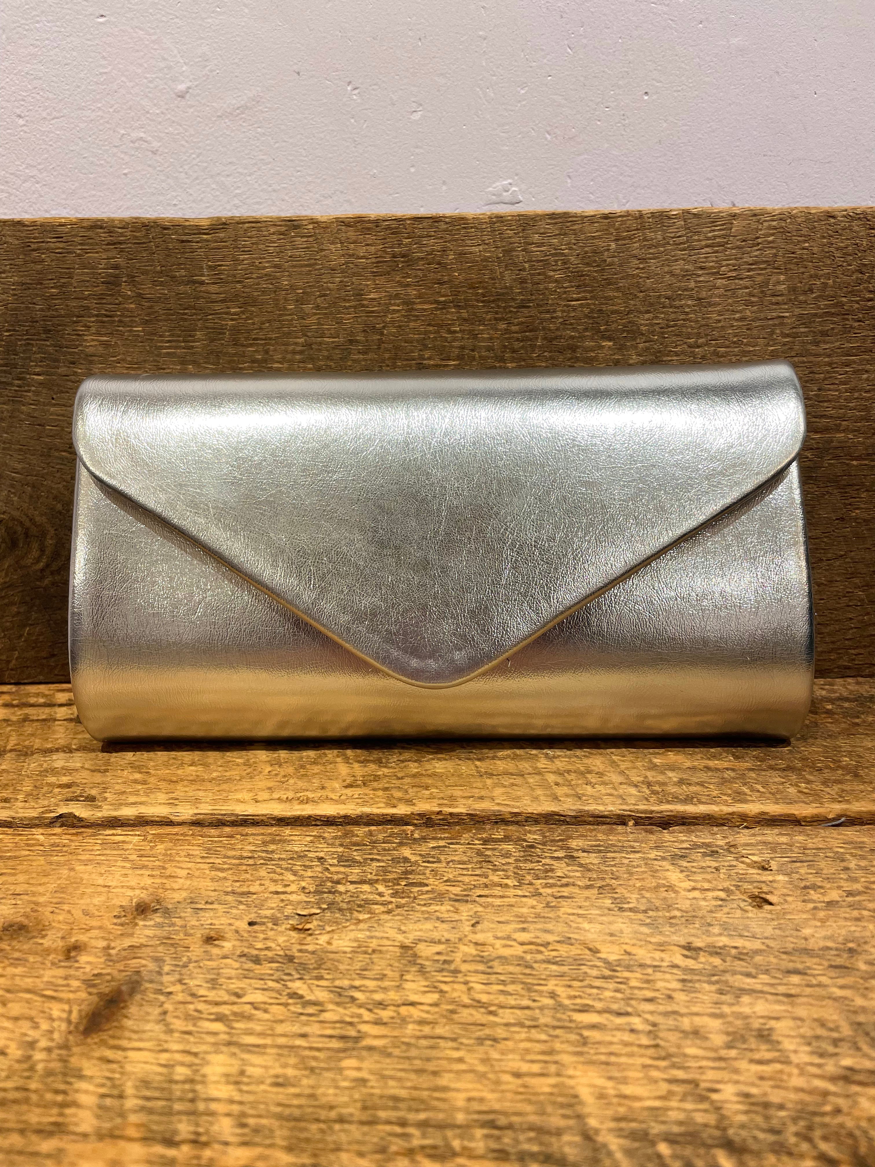 Envelope Clutch in Silver