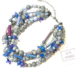 Load image into Gallery viewer, Sylvie Statement Necklace in Peri Silver

