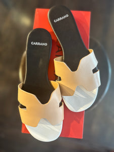 Nayeli Slide Sandal in Crema Multi