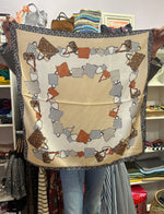 Load image into Gallery viewer, Vintage Handbags Scarf in Beige
