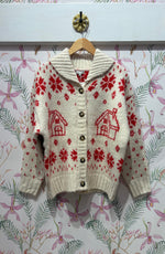 Load image into Gallery viewer, Button Up Knit Sweater Cardigan in Cream
