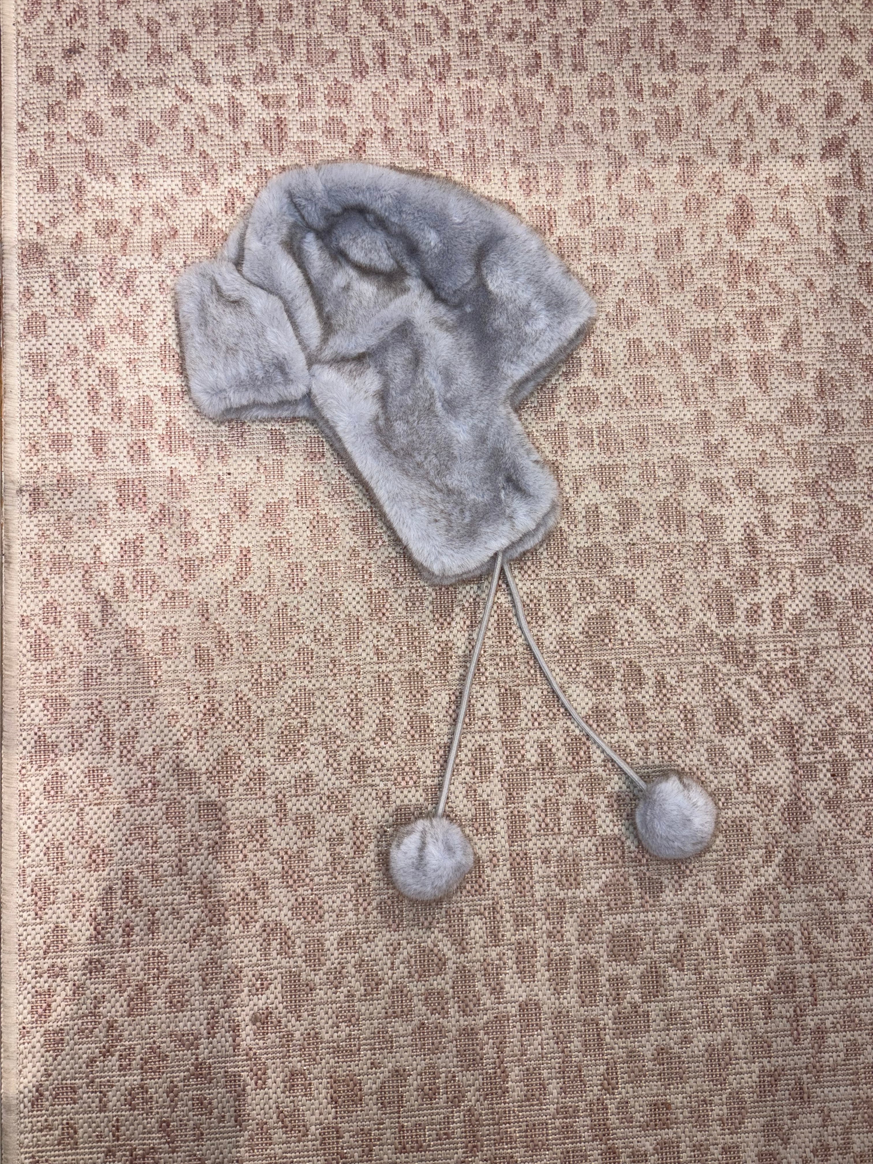 Faux Fur Trapper Hat in Celeste