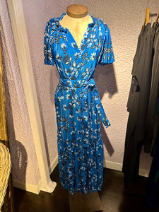 Sydney Maxi Dress in Blue Batik