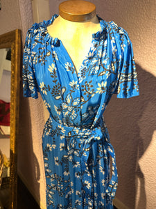 Sydney Maxi Dress in Blue Batik