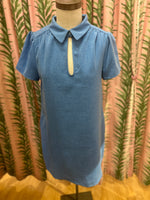 Load image into Gallery viewer, Stolen Summer Peep Dress in French Blue
