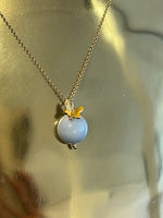 Load image into Gallery viewer, Butterfly Necklace on Short Chain in Pale Grey
