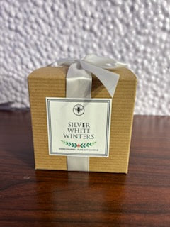 Silver White Winters Candle in Spearmint, Peppermint & Eucalyptus