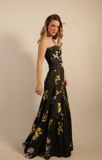 Load image into Gallery viewer, Iris Maxi Dress in Black Garden Multi
