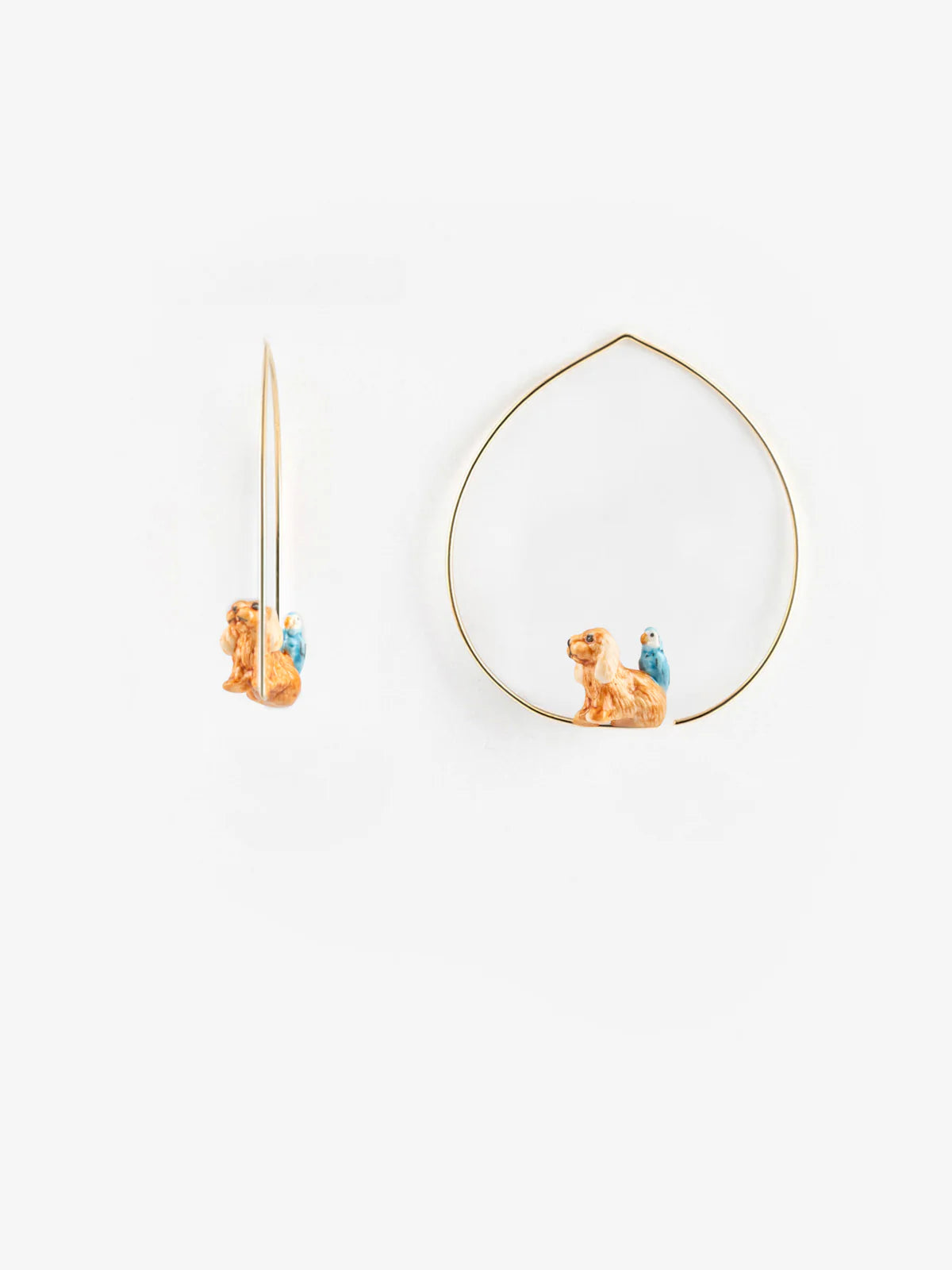 Small Cocker Spaniel Dog Hoop Earrings