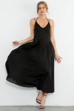 Load image into Gallery viewer, Strappy Maxi Dress in Black
