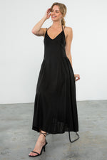 Load image into Gallery viewer, Strappy Maxi Dress in Black
